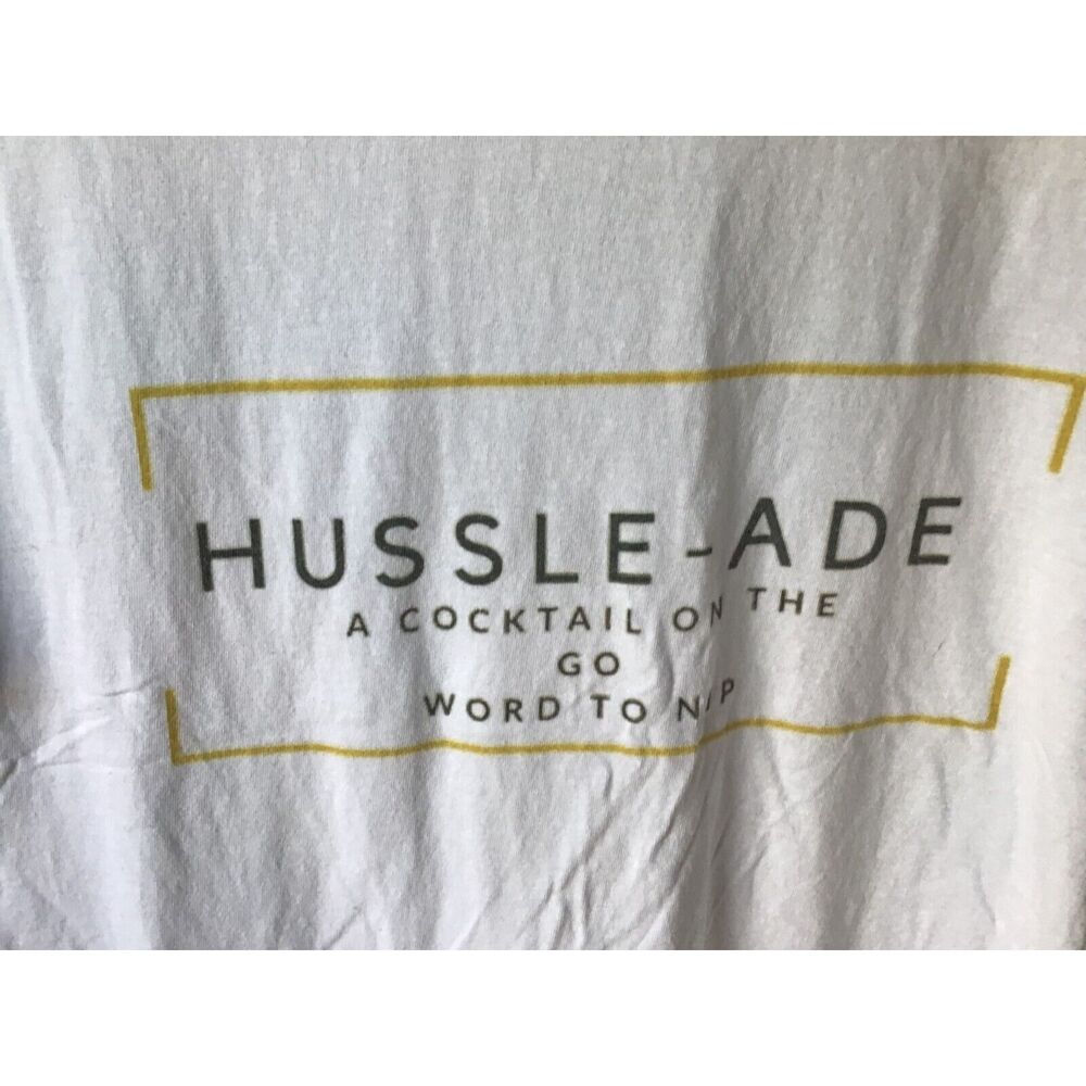 Fruit Of The Loom T Shirt Size M Hustle Graphic Cotton White Short Sleeve - Picture 3 of 6